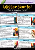 Vorschau - Bildkarten - Wissenskartei - Was ist abstrakte Kunst? | Kunst - Deckblatt
