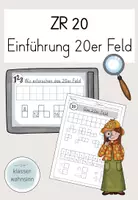 Vorschau - Arbeitsblätter - Zahlenraum 20 - Einführung und Übung 20er Feld - Deckblatt
