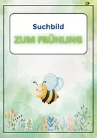 Vorschau - Mal- und Bastelvorlagen - Suchbild zum Frühling - Deckblatt