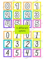 Vista previa - Juegos / Gamificación - Juego de números | trazo y conteo | flash cards - página 1