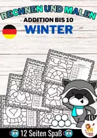 Aperçu - Feuilles d'exercices - Rechen-Mal-Blätter - Addition bis 10 (Winter) Hiver Additions Mathématiques Allemand - Page de couverture