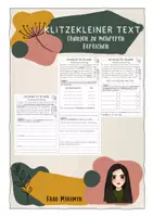 Vorschau - Arbeitsblätter - Klitzekleiner Text Frühling ie oder i - Deckblatt