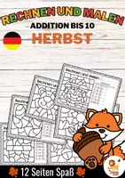 Aperçu - Feuilles d'exercices - Rechen-Mal-Blätter - Addition bis 10 (Herbst) Automne Additions Mathématiques Allemand - Page de couverture