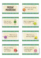 anteprima - Materiale di supporto/inclusione - Present Progressive Speaking Cards; 39 carte di conversazione (Inglese) - Pagina 2