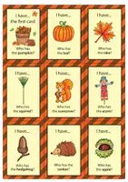 anteprima - Flashcard - Autumn - I have... Who has...? game (English) / Autunno - Io ho... Chi ha...? gioco (Inglese) - Pagina 1