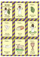 anteprima - Flashcard - Easter: Holy Week I have... Who has...? Game (English) / Pasqua: Settimana Santa Io ho... Chi ha...? Gioco (Inglese) - Pagina 1