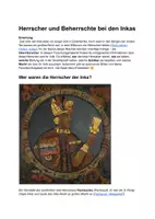 Vorschau - Text - Herrscher und Beherrschte bei den Inkas - Seite 1