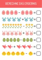 Vorschau - Arbeitsblätter - Oster-Mathe Arbeitsblätter für Kindergarten & Vorschule - Seite 3