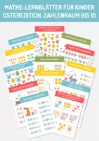 Vorschau - Arbeitsblätter - Oster-Mathe Arbeitsblätter für Kindergarten & Vorschule - Deckblatt