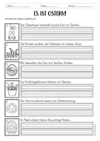 Vorschau - Arbeitsblätter - Sätze schreiben - Ostern - Seite 1
