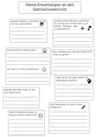 Vorschau - Arbeitsblätter - Meine Erwartungen an den Spanischunterricht - Deckblatt