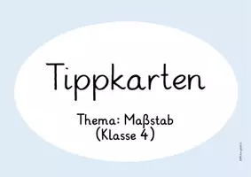 Vorschau - Fördermaterial/Inklusion - Maßstab Tippkarten Klasse 4 - Seite 2