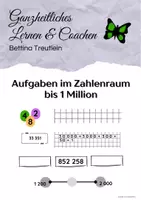 Vorschau - Arbeitsblätter - Aufgaben im Zahlenraum 1 Million - Deckblatt