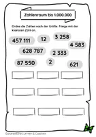 Vorschau - Arbeitsblätter - Aufgaben im Zahlenraum 1 Million - Seite 3