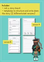 anteprima - Materiale di supporto/inclusione - Roll a Story about Scotland: creative writing activity; Differenziato a 2 vie (inglese) - Pagina 2