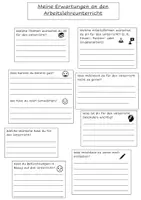 Vorschau - Arbeitsblätter - Meine Erwartungen an den Arbeitslehreunterricht - Deckblatt