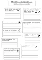 Vorschau - Arbeitsblätter - Meine Erwartungen an den Italienischunterricht - Deckblatt