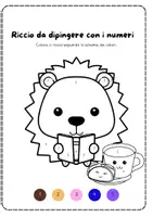 anteprima - Materiale per pittura e bricolage - Dipingi con i Numeri – Riccio Carino a Scuola | Kit per Bambini - Pagina 3