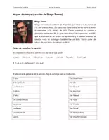 Vorschau - Arbeitsblätter - Hoy es domingo (Diego Torres) – Canción - Seite 1