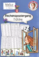 Vorschau - Stationenlernen - Rechenspaziergang Frühling | Schriftliche Subtraktion ZR 1000 Klasse 3-4 - Deckblatt
