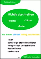 Vorschau - Arbeitsblätter - Richtig abschreiben | Arbeitsblätter Klasse 2 - Deckblatt