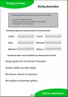 Vorschau - Arbeitsblätter - Richtig abschreiben | Arbeitsblätter Klasse 2 - Seite 1