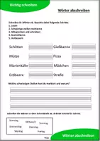 Vorschau - Arbeitsblätter - Richtig abschreiben | Arbeitsblätter Klasse 2 - Seite 2