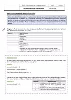 Vorschau - Arbeitsblätter - JavaScript - Rechenoperation mit Variablen - Deckblatt