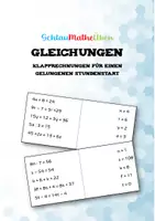 Vorschau - Fördermaterial/Inklusion - Gleichungen - Klapprechungen - Deckblatt