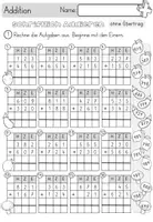 Vorschau - Unterrichtsreihen - Einführung Schriftliche Addition - 3. Klasse Zahlenraum 1000 mit Rechenspuren, Rechen- Mal Blättern und Spielen - Seite 3
