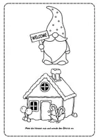 Vorschau - Mal- und Bastelvorlagen - Süße Fensterbilder Weihnachtshäuser / Wichtelhäuser - Seite 3