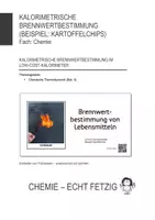 Vorschau - Präsentationen/Tafelbilder - Kalorimetrische Bestimmung des Brennwertes: Kartoffelchips - Deckblatt