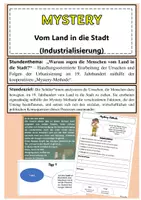 Vorschau - Stundenentwürfe - Mystery: Urbanisierung - Industrialisierung - Unterrichtsbesuch / Unterrichtsentwurf (editierbar) - Deckblatt
