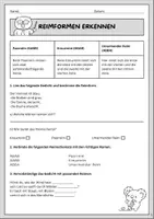 Vorschau - Arbeitsblätter - Gedichte Klasse 5/6: Paarreim, Kreuzreim, umarmender Reim - Seite 1