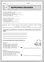 Vorschau - Arbeitsblätter - Gedichte Klasse 5/6: Paarreim, Kreuzreim, umarmender Reim - Seite 2