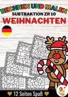 Aperçu - Feuilles d'exercices - Rechen-Mal-Blätter - Subtraktion ZR 10 (Weihnachten) Noël Soustraction Mathématiques Allemand - Page de couverture