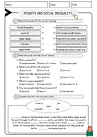 Vorschau - Arbeitsblätter - Poverty and Social Inequality English Reading Comprehension Leseverstehen Exercises - Seite 2