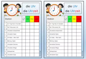Vorschau - Arbeitsblätter - Uhr und Uhrzeit / Lernwerkstatt - Seite 1