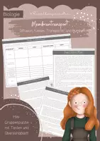 Vorschau - Arbeitsblätter - Membrantransport - Mini Gruppenpuzzle (Diffusion, Kanäle, Transporter & Pumpen) - Deckblatt