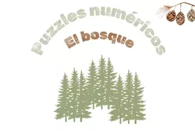 Vista previa - Refuerzo / NEE / Materiales de apoyo - EL BOSQUE : INICIACIÓN ABN. Puzzles numéricosy asociación número-cantidad. - página 1
