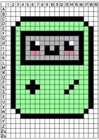 Vorschau - Mal- und Bastelvorlagen - Pixelkunst gratis Testversion, Kunst Grundschule - Seite 1
