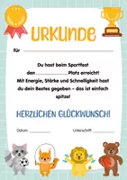 Vorschau - Poster - Sporturkunde für Kinder: Urkunde für das Sportfest im Kindergarten, Kindersporturkunde, Urkunde für den Sporttag und Spielfest in der Grundschule - Seite 3