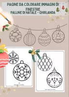 anteprima - Materiale per pittura e bricolage - Decorazioni per finestre: Ghirlanda di palline di Natale - Pagina di copertina