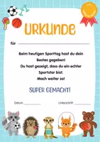 Vorschau - Poster - Sport Urkunde für Kinder: Sportfest und Sporttag in der Grundschule und im Kindergarten. - Seite 2