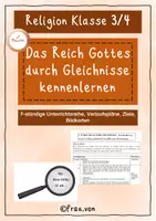 Vorschau - Stundenentwürfe - Das Reich Gottes durch Gleichnisse entdecken – Kreative Unterrichtsreihe für die Klassen 3/4 - Deckblatt