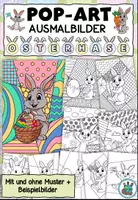 Vorschau - Mal- und Bastelvorlagen - Pop-Art Ausmalbilder Osterhasen - Deckblatt