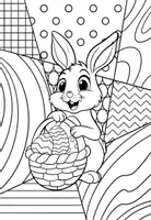 Vorschau - Mal- und Bastelvorlagen - Pop-Art Ausmalbilder Osterhasen - Seite 1