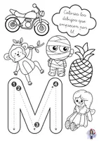Vista previa - Hojas de trabajo - Cuaderno letra M - página 1