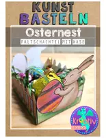 Vorschau - Mal- und Bastelvorlagen - Osterkörbchen basteln mit Osterhase - Deckblatt