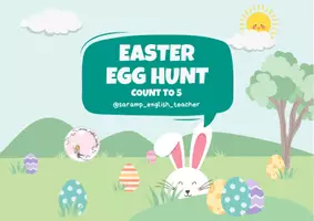 Vista previa - Tarjetas / Manipulativos - EASTER EGG HUNT SCENARIOS- COUNT TO 5 (3 YEARS OLD) - página 1